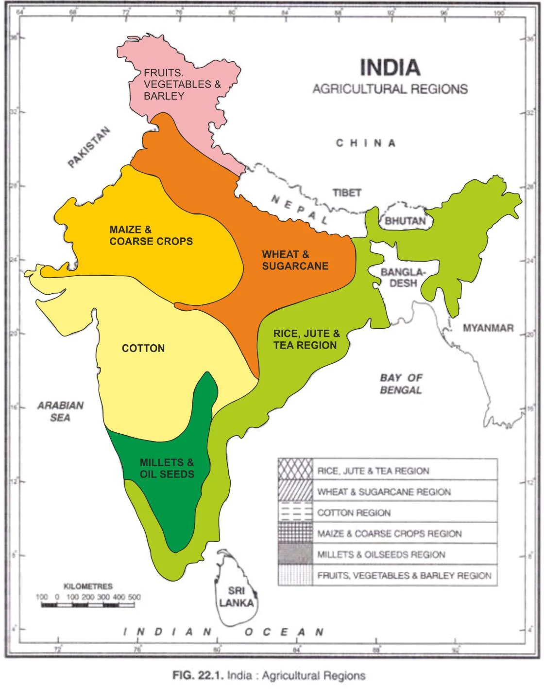 India’s agricultural regions — the basis the 2015 deck proposed for dividing the country into agri zones by dominant crop.